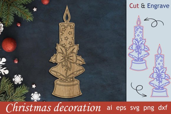 Download Christmas Candle Svg, Christmas Template - Candle Collection