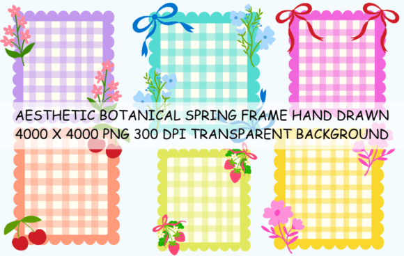 Download Aesthetic Botanical Spring Frame Clipart - Premium Resources
