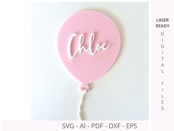 Download Kids &amp; Baby Name Balloon Shape Cut Files - Cut file Collection