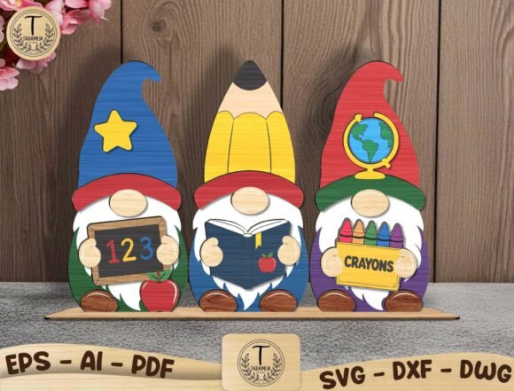 Download School Gnomes Laser Cut File SVG Bundle - Cut file Collection