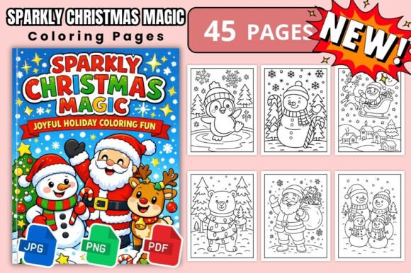 Download Sparkly Christmas Magic Coloring Pages - Magic coloring Collection
