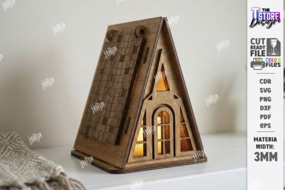 Download Candle House Laser Cut | Night Light SVG - Candle Collection