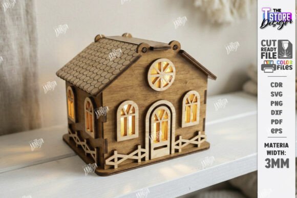 Download Candle House Laser Cut | Night Light SVG - Candle Collection