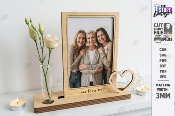 Download Photo Frame and Candle Holder Laser Cut - Candle Collection