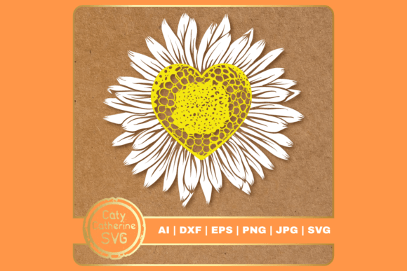 Download Love Heart Daisy SVG Cut File - Cut file Collection