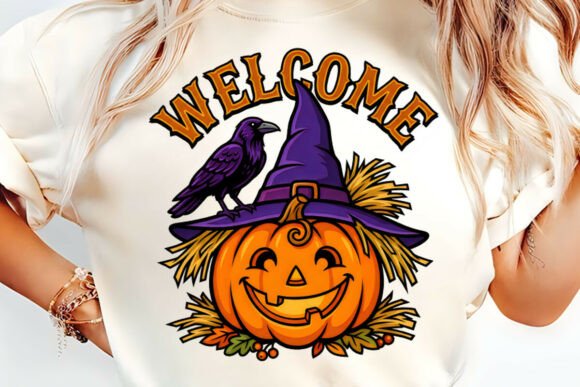 Download Welcome Pumpkin Witch Raven PNG - Premium Resources