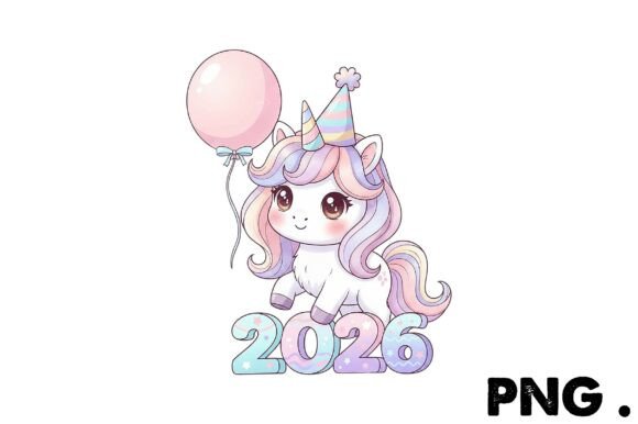 Download Baby Unicorn Celebrating the Year 2026 - Premium Resources
