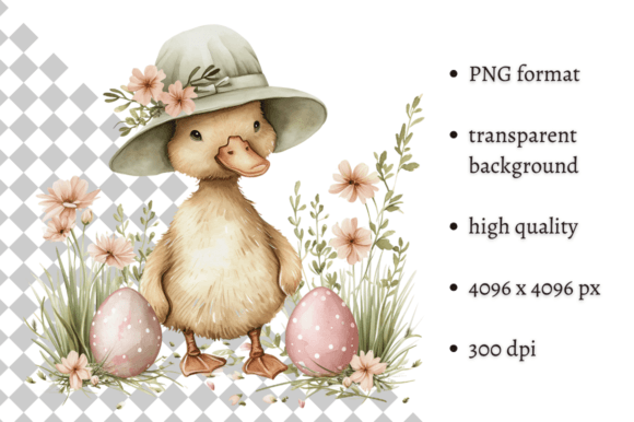 Download Watercolor Easter Duckling Illustration - Watercolor easter Collection