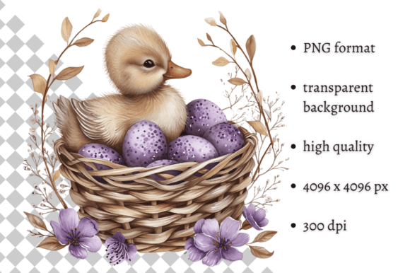 Download Cute Watercolor Easter Duckling Clipart - Watercolor easter Collection