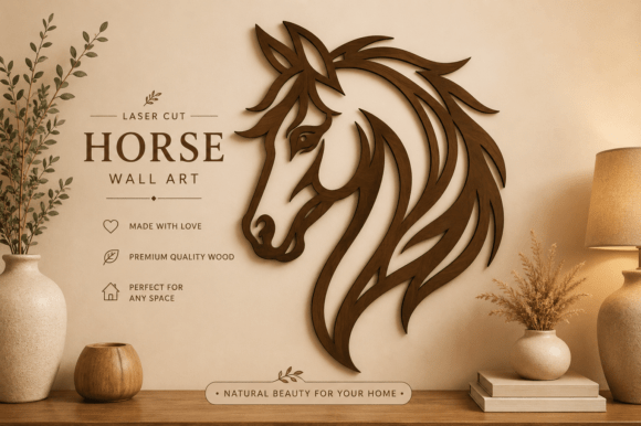 Download Horse Head Wall Art SVG,Laser Cut Files - Cut file Collection
